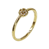 Δαχτυλίδι Ροζέτα Χρυσό Με Ζιργκόν Πέτρες 14Κ - D2190