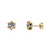 Σκουλαρίκια Χρυσά 14Κ Με Ζιργκόν Πέτρες - S1195
