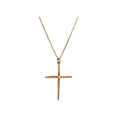 Σταυρός Με Αλυσίδα Ροζ Χρυσό 14Κ - ST1601