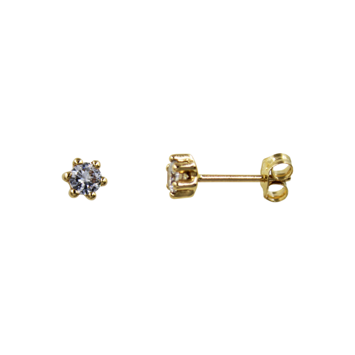 Σκουλαρίκια Χρυσά 14Κ Με Ζιργκόν Πέτρες - S1197