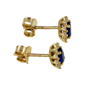 Σκουλαρίκια Χρυσά 14Κ Με Ζιργκόν Πέτρες - S1207