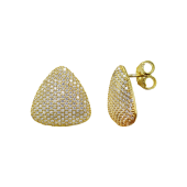 Σκουλαρίκια Ασημένια Shiny Triangle - SLV1069