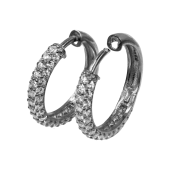 Σκουλαρίκια Ασημένια Shiny Hoops - SLV1070L