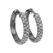 Σκουλαρίκια Ασημένια Shiny Hoops - SLV1070L