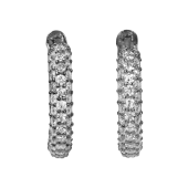 Σκουλαρίκια Ασημένια Shiny Hoops - SLV1070L