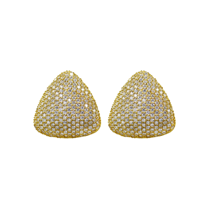 Σκουλαρίκια Ασημένια Shiny Triangle - SLV1069