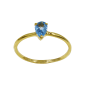 Δαχτυλίδι Δάκρυ Χρυσό Με Ζιργκόν Πέτρες 14Κ - D1359