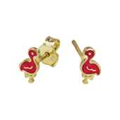 Παιδικά Σκουλαρίκια Φλαμίνγκο Χρυσά 14Κ - PSK1114