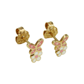 Παιδικά Σκουλαρίκια Λουλούδια Χρυσά 14Κ - PSK1116