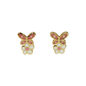 Παιδικά Σκουλαρίκια Λουλούδια Χρυσά 14Κ - PSK1116