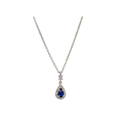 Κολιέ Ασημένιο Blue Drop - SLV1086B