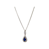 Κολιέ Ασημένιο Blue Drop - SLV1086B