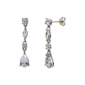 Σκουλαρίκια Ασημένια Bride to be - SLV1100