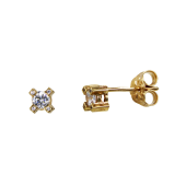 Σκουλαρίκια Χρυσά 14Κ Με Ζιργκόν Πέτρες - S1227_0