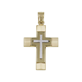 Ανδρικός Δίχρωμος Σταυρός 14Κ - ST1705