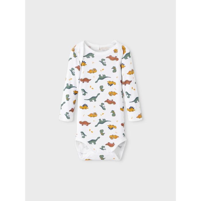 Σετ 3 τεμ. φορμάκια μπεμπέ αγόρι Name it-13206293-Laurel wreath-organic cotton