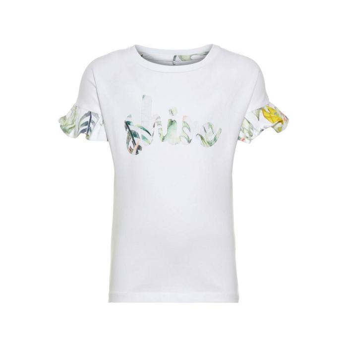 Μπλούζα μακό κορίτσι Name it -13165554-WHITE organic cotton