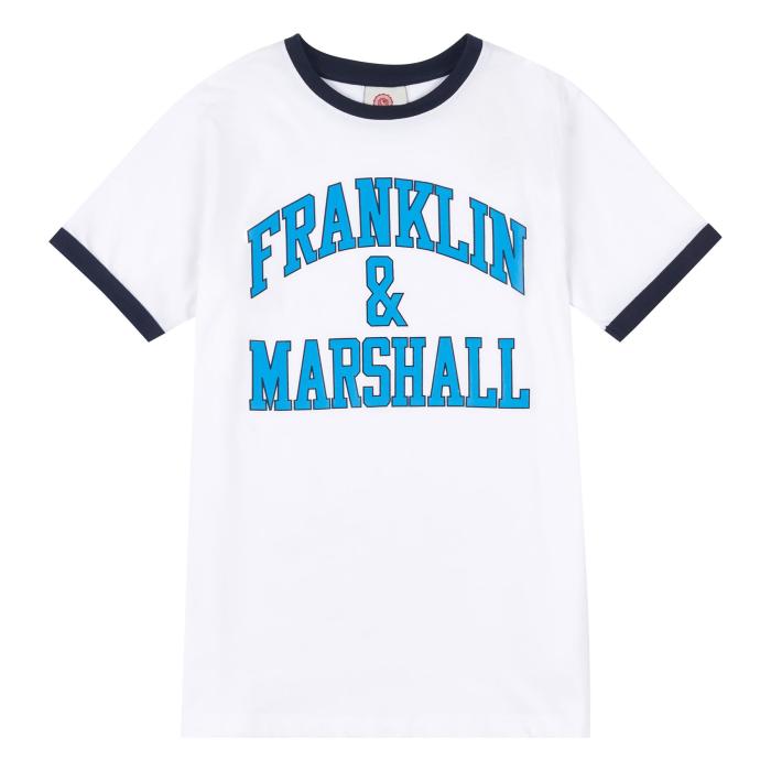 Μπλούζα μακό αγόρι Franklin Marshall-FMS0565-002-J078-WHITE