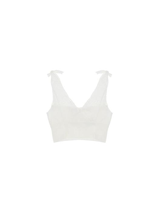 Μπλούζα crop κορίτσι PLEASE-MO16032G373102-WHITE