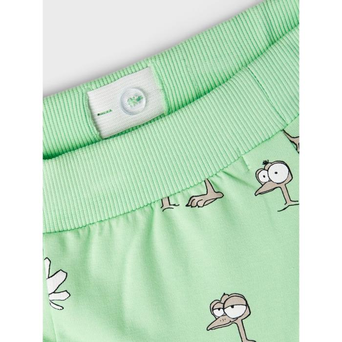 Βερμούδα φούτερ αγόρι name it-13215659-Green Ash-organic cotton