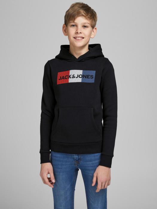 Μπλούζα φούτερ αγόρι JACK & JONES-12152841-BLACK