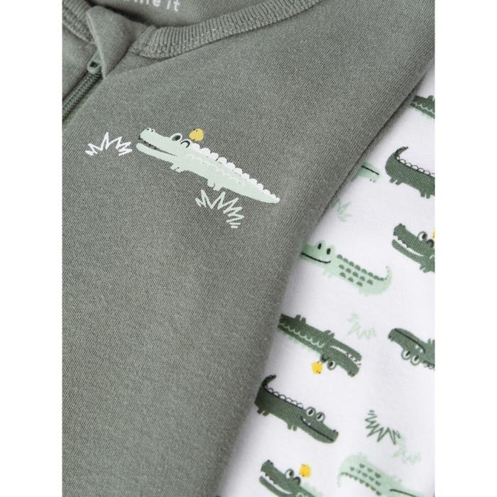 Σετ 2 τεμ. φορμάκια μπεμπέ unisex Name it-13198873-Agave Green-organic cotton