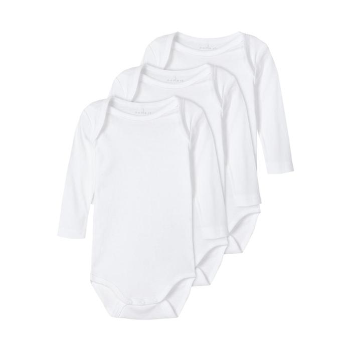 Σετ 3 τεμ. φορμάκια μπεμπέ unisex Name it-13209203-Bright White-organic cotton