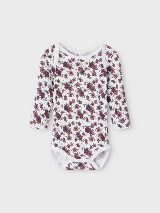 Σετ 3 τεμ. φορμάκια μπεμπέ Name it-13192792-PRUNE PURPLE-organic cotton