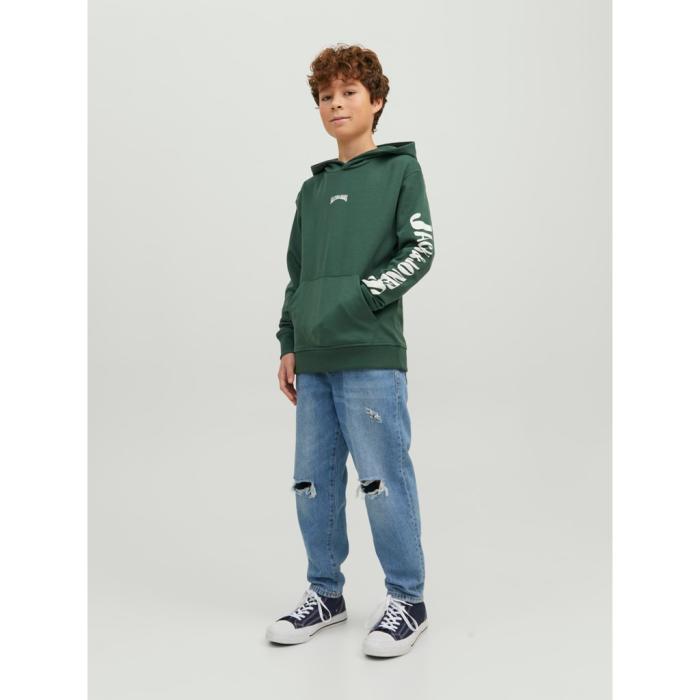 Μπλούζα φούτερ αγόρι JACK & JONES-12235690-Trekking Green