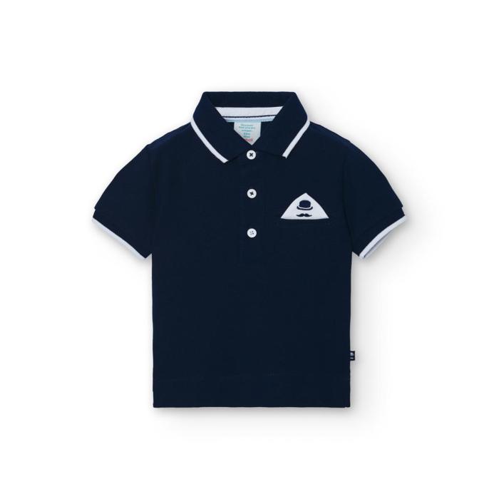 Μπλούζα πόλο αγόρι Boboli-718084-2440-Navy