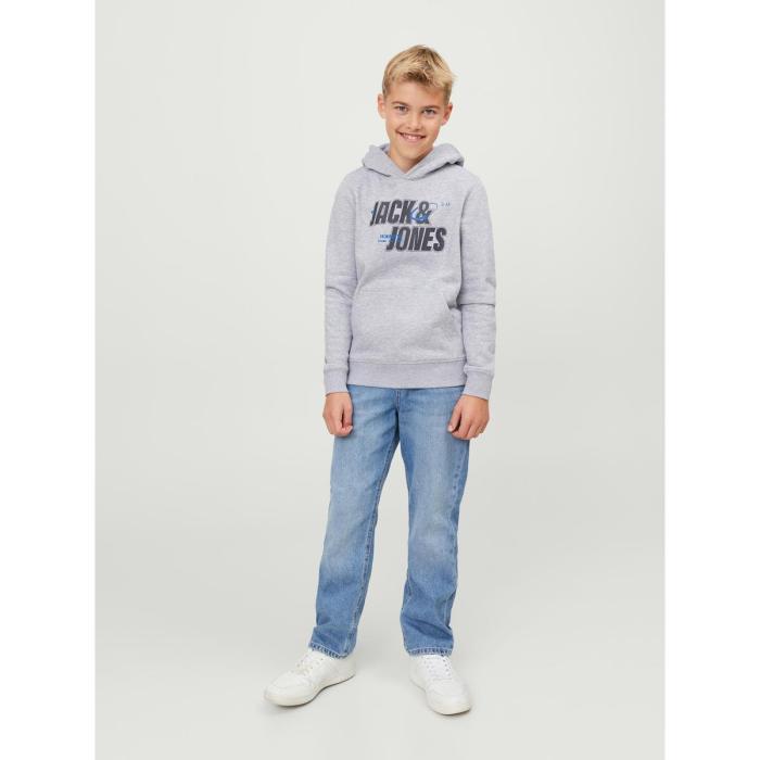 Μπλούζα φούτερ αγόρι Jack & Jones-12247700-Light Grey Melange