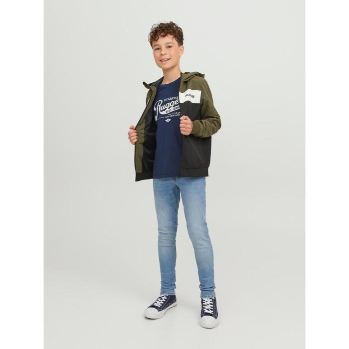 Μπλούζα μακό αγόρι JACK & JONES-12237416-Mood Indigo