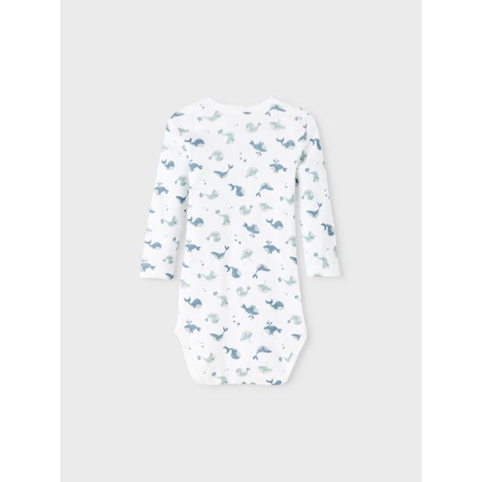 Σετ 3 τεμ. φορμάκια μπεμπέ αγόρι Name it-13206510-Majolica Blue-organic cotton