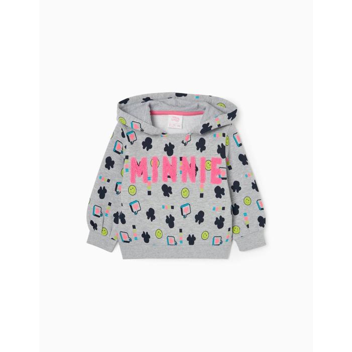 Μπλούζα φούτερ κορίτσι Minnie Mouse ZIPPY-31046888027-GREY