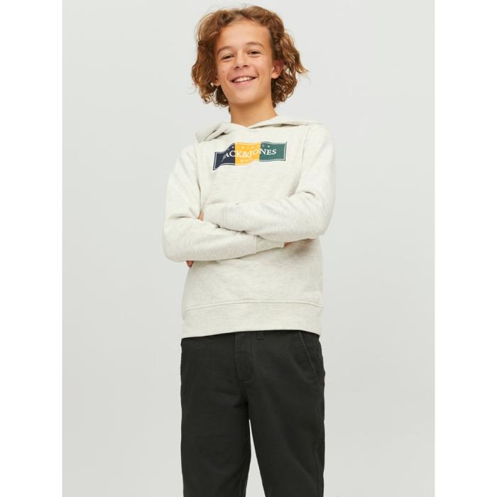 Μπλούζα φούτερ αγόρι JACK & JONES-12230398-White Melange