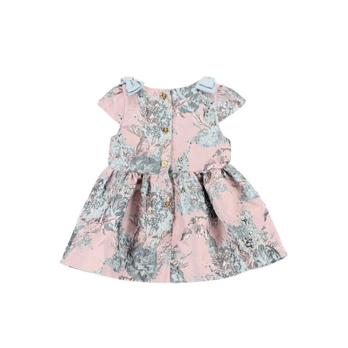 Φόρεμα υφασμάτινο κορίτσι Angel's Face-Oksana Flower Jacquard Dress-Tea Rose