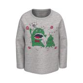 Μπλούζα μακό αγόρι Christmas name it-13209482- Grey Melange