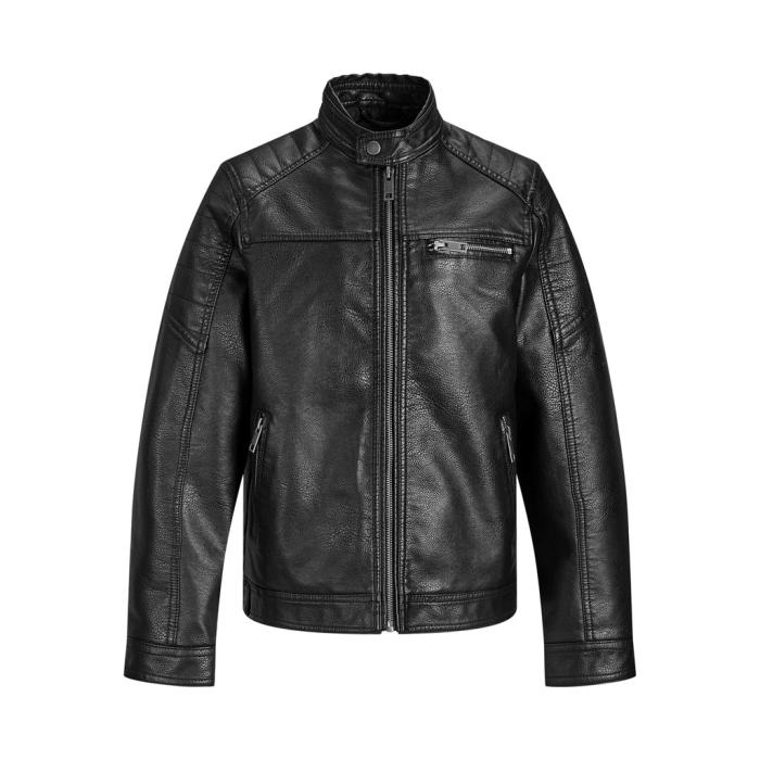 Μπουφάν Biker αγόρι Jack & Jones-12173956-BLACK