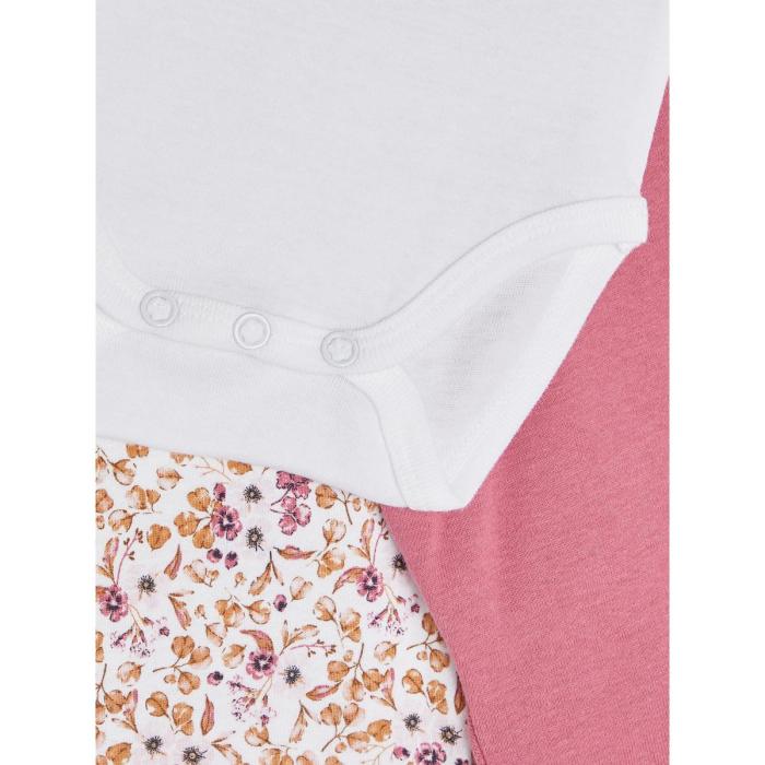Φορμάκια σετ 3 τεμ. μπεμπέ κορίτσι Name it-13198628-Rose Wine-organic cotton
