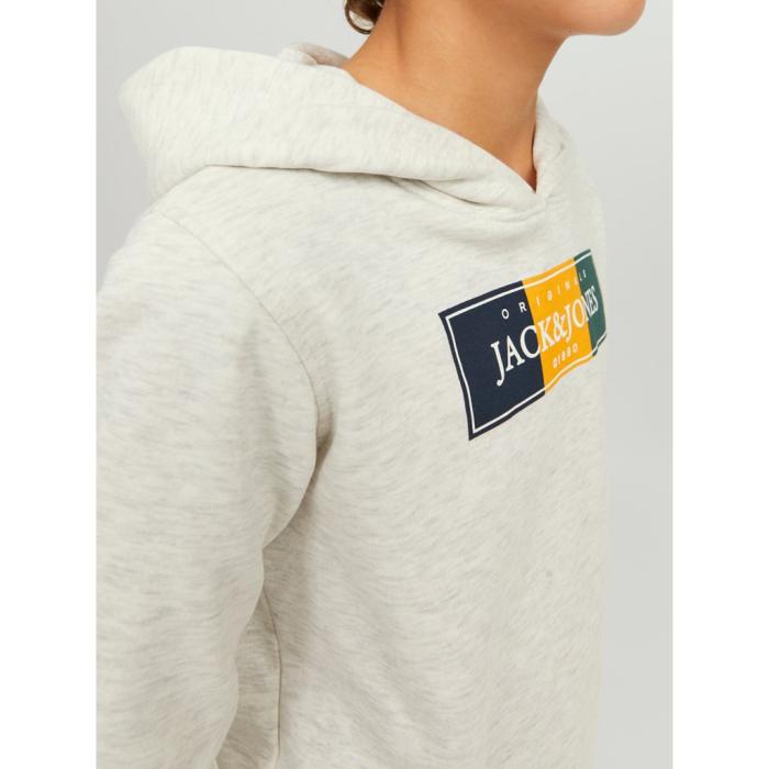 Μπλούζα φούτερ αγόρι JACK & JONES-12230398-White Melange