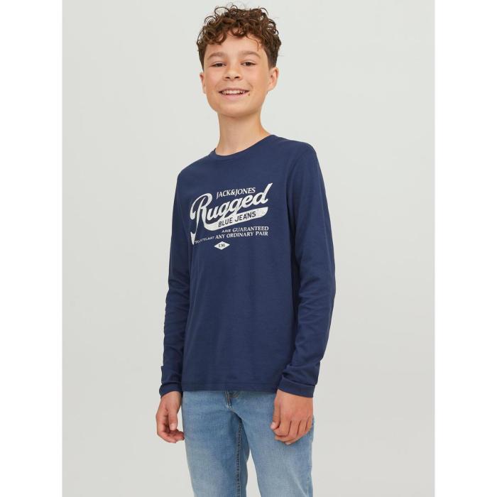 Μπλούζα μακό αγόρι JACK & JONES-12237416-Mood Indigo