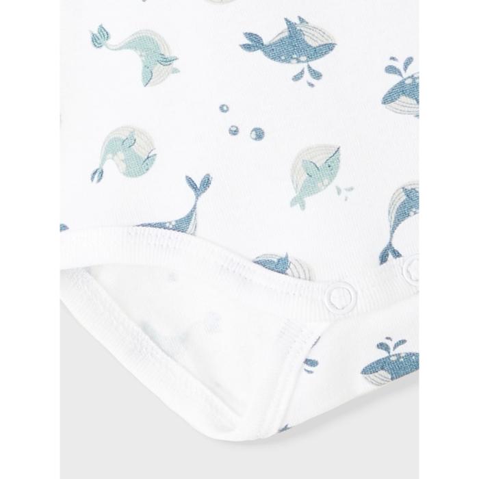 Σετ 3 τεμ. φορμάκια μπεμπέ αγόρι Name it-13206510-Majolica Blue-organic cotton