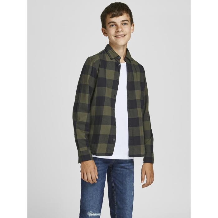 Πουκάμισο αγόρι JACK & JONES-12183050-Dusty Olive