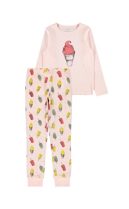 Πυτζάμα κορίτσι Name it -13190223-pink organic cotton