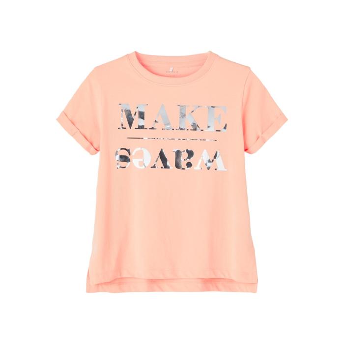 Μπλούζα μακό κορίτσι name it-13201524-Apricot Blush-organic cotton