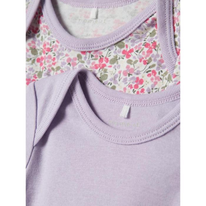 Σετ 3 τεμ. φορμάκια μπεμπέ κορίτσι name it-13232735-Pastel Lilac-organic cotton