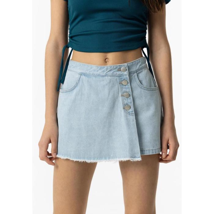 Σορτς  skort τζιν κορίτσι Tiffosi-10054629-C10-Light Blue Denim