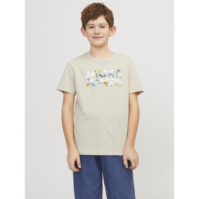 Μπλούζα μακό αγόρι JACK & JONES-12250800-Moonbeam-organic cotton