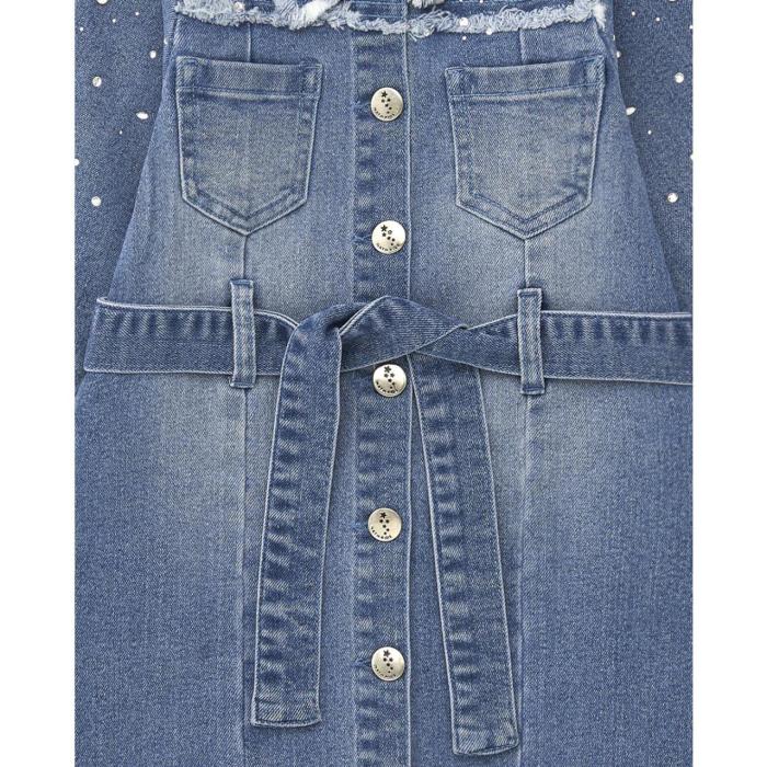 Φόρεμα τζιν κορίτσι Nath-KG07D202J1-Blue Denim