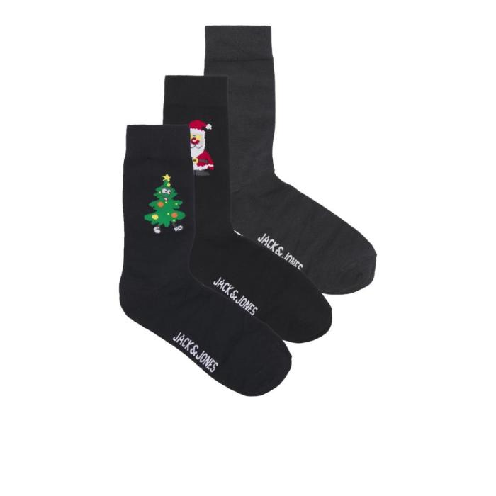 Κάλτσες Christmas 3 pack αγόρι JACK & JONES-12267021-Black